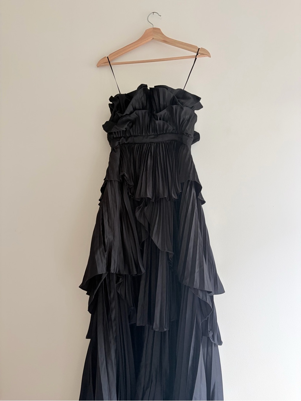 AMUR // Judah Scallop Pleated Shell High-Low Gown - Picture 8 of 10